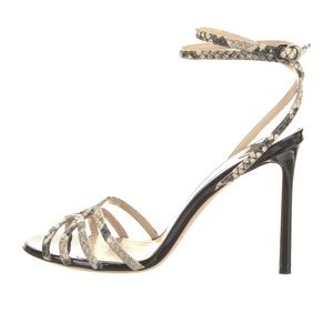 Jimmy Choo Leather Sandals Neutrals Animal Print